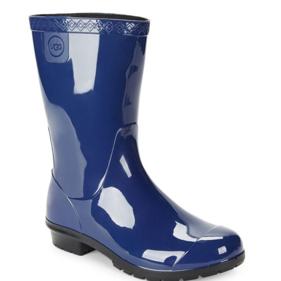 UGG Other - UGG Girl's Raana Rubber Rain Boots Blue Jay Sz 1